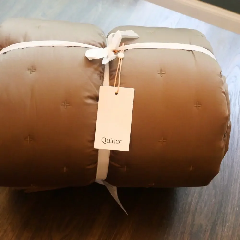 Quince Bamboo Dream Quilt Full Queen Walnut Brown NO SHAMS 100% Organic NEW